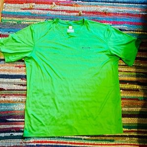 Columbia Green Dri-Fit Mens T-shirt